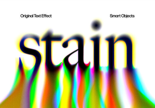 Rainbow Melting Text Effect Mockup