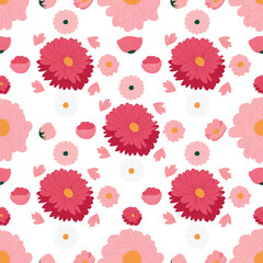 Seamless background baby floral pattern. Children's room wallpaper or trendy boho style print.