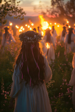 Pagan holiday Beltane. Paganism. 