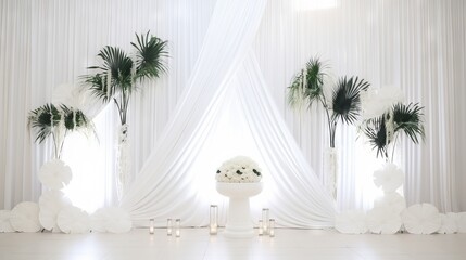 Elegant and modern white backdrop