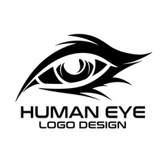 Human Eye Vector Logo Design