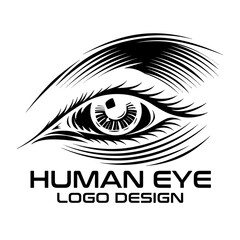 Human Eye Vector Logo Design