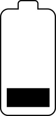 Battery charging charge indicator icon. level battery energy on white background.