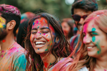 Fototapeta premium Joy of Holi in the Park