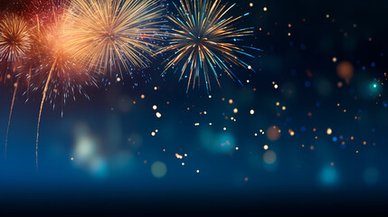 Fireworks background for celebration, holiday celebration concept