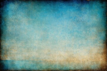 Grunge abstract old paper background, blue and sapphire hues dominating, layered translucency suggesting depth, textures reminiscent of weathered parchment, ideal for stock photography