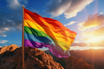 sunset in the mountains