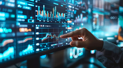 Businessman in a suit with no face uses a tablet to work and complete tasks, technology schedule, investments