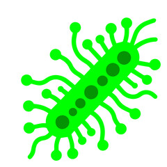 Bacteria, Microbe and Virus Vector Line Icon