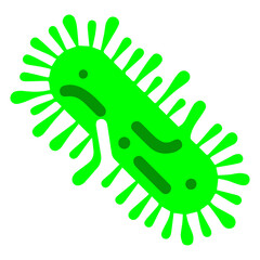 Bacteria, Microbe and Virus Vector Line Icon