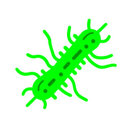 Bacteria, Microbe and Virus Vector Line Icon