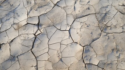 A rough, textured concrete sidewalk with cracks