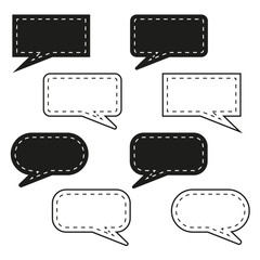 Dialogue icons collection. Empty chat balloons. Communication concept. Vector illustration. EPS 10.