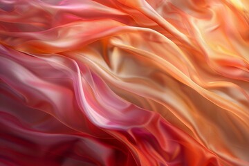 Obraz premium Digital painting of Silk draperies caught in a gentle breeze