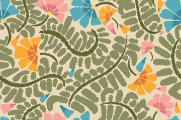 floral motif pattern in vector suitable for fabric, fashion, background, wallpaper, wrapper, cover, etc.	