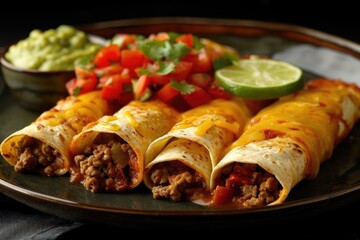 enchiladas mexican food in the kitchen table professional advertising food photography