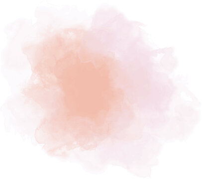 Abstract watercolor blot painted background. Vector isolated illustration. Pink salmon