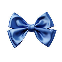 Blue bow tie isolated on transparent background, PNG available