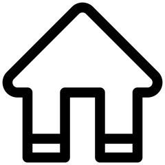 Home. Editable stroke vector icon.
