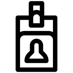 ID card. Editable stroke vector icon.