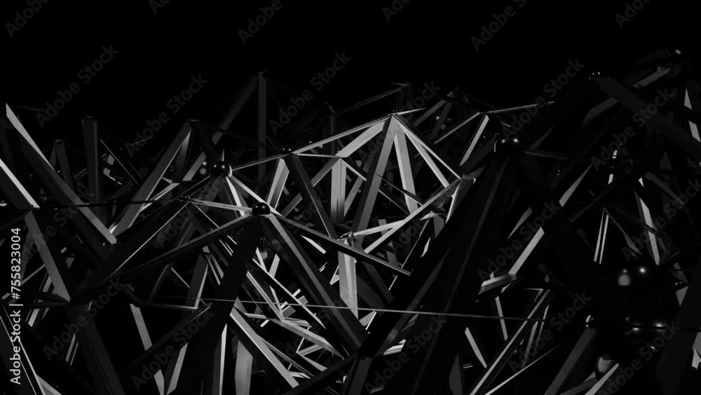 Aufkleber abstract 3d animated composition. white deforming plane dark background. 3d render looped animation