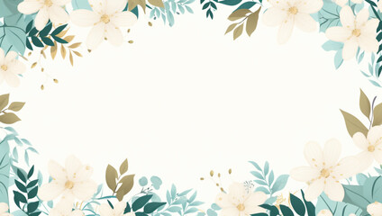 frame with flowers