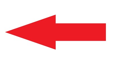 red arrow isolated on white