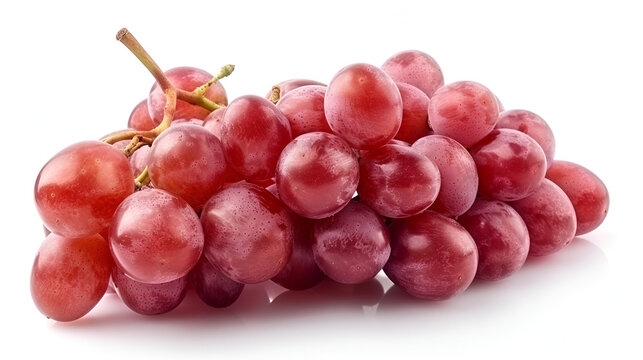 bunch of grapes isolated on white background. generative ai 