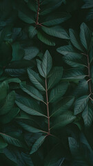  a detailed leaf pattern, with lush green leaves arranged in an elegant and intricate design, perfect for bringing a touch of nature's beauty to mobile device wallpaper, generative ai