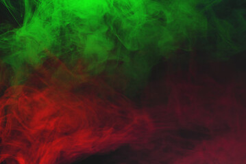 Green steam on a black background.