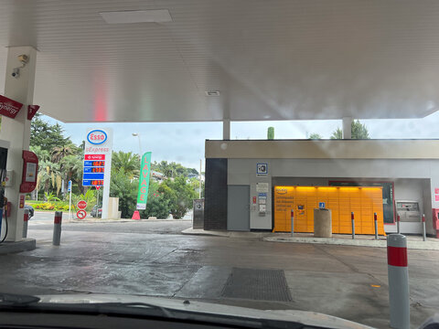 gas station in Cannes, France