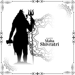Happy Maha Shivratri Indian religious hindu festival background design
