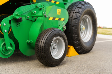 Close Up of Green and Yellow Tractor