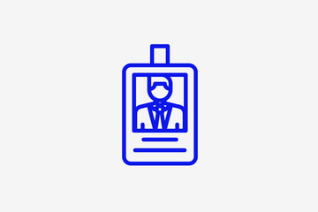  journalist's certificate illustration in line style design. Vector illustration.