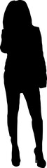 Bear and Human Silhouettes Merge in Elegant Business Pose Vector Illustration