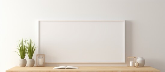 Mockup Scene with a White Table in a Room