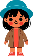 Child, girl student avatars.