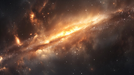 galaxy and space nebulae photorealistic. generative ai  - obrazy, fototapety, plakaty