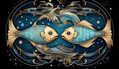 zodiac signs, Pisces, astrology, runes, metal medallion, medallion, analysis of horoscopes, celestial sphere with vertices at the poles of the ecliptic