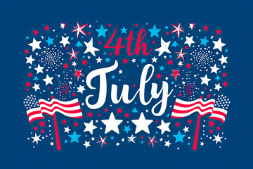 advertising banner with the phrase 4th of July