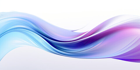 Fototapeta premium Blue and Purple Wave on White Background