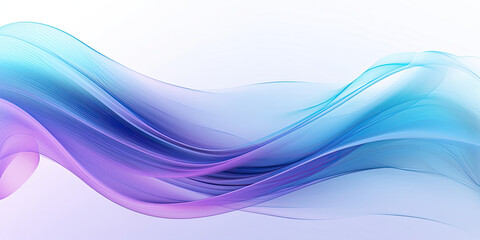 Blue and Purple Wave on a White Background