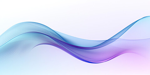 Fototapeta premium Blue and Purple Wave on White Background