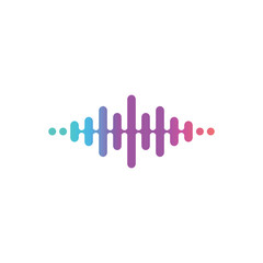 Sound wave logo design vector
