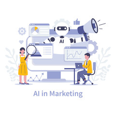 Innovation in marketing concept. Vector illustration