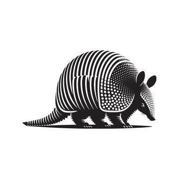 recommend clip art: "Shielded Shadows Vector art: Armadillo Vector Silhouette, Perfect for Nature Designs, Wildlife Themes, Armadillo illustration.
