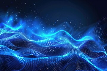 Nightclub Blue Sound Background with Groovy Waves - Perfect for Disco or Music Themes