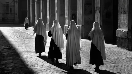 Poster Nuns. A glimpse of religious women in the heart of City © Web