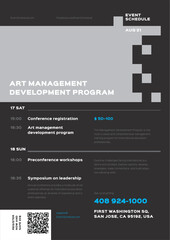 Conference Program Schedule Event Poster Flyer Template
