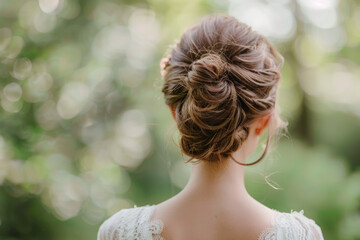 Woman With Classic Chignon Hairstyle